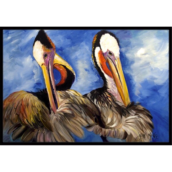 Carolines Treasures Pelican Brothers Indoor and Outdoor Mat- 18 x 27 in. JMK1022MAT - main